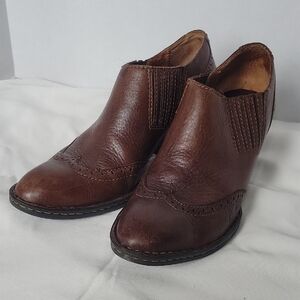 Børn Brown Leather Ankle Boots Size 8 / EU 39